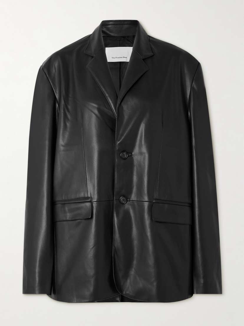 The Frankie Shop Olympia Faux Leather Blazer