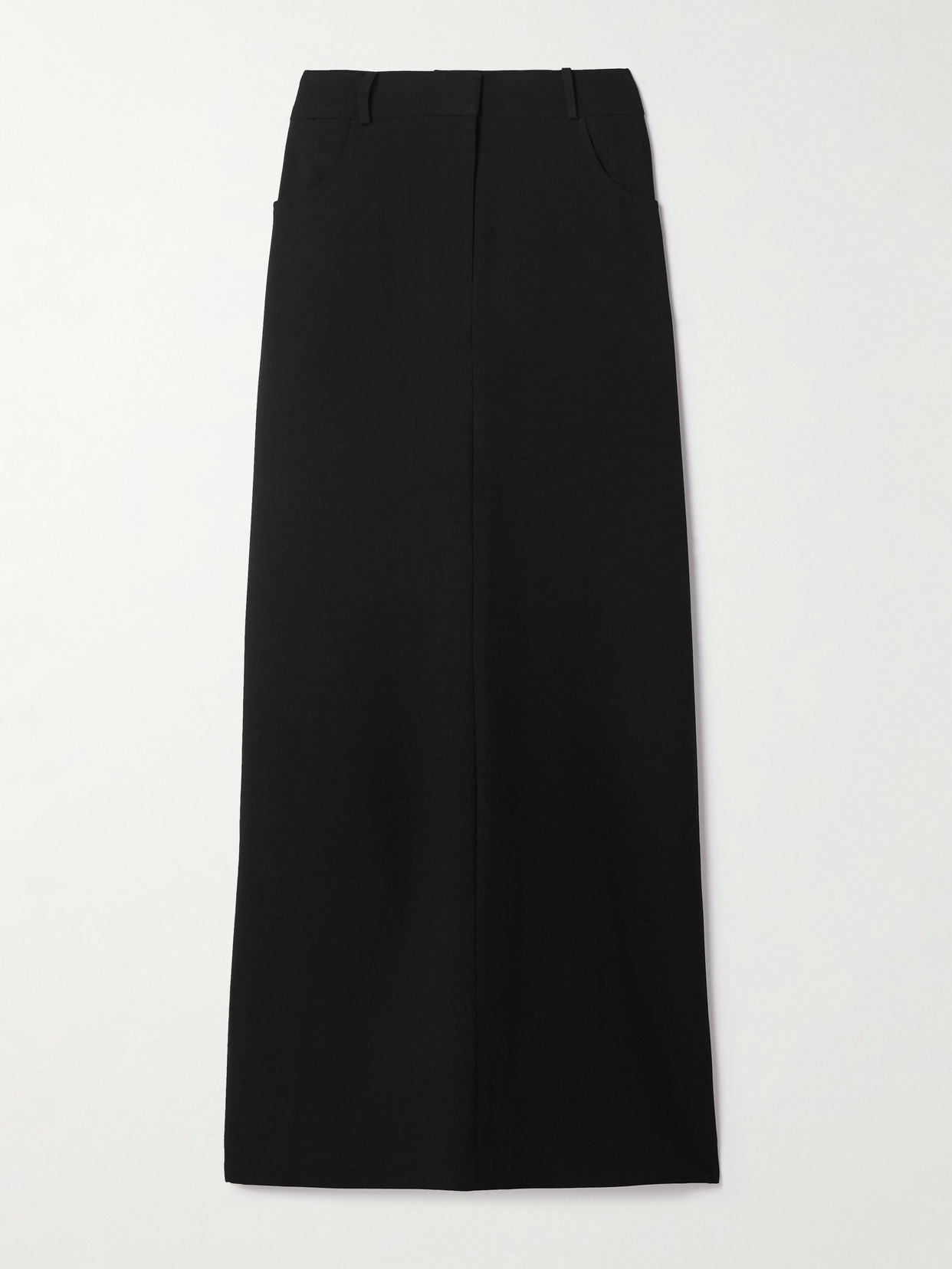 The Frankie Shop Malvo Wool-blend Maxi Skirt In Black