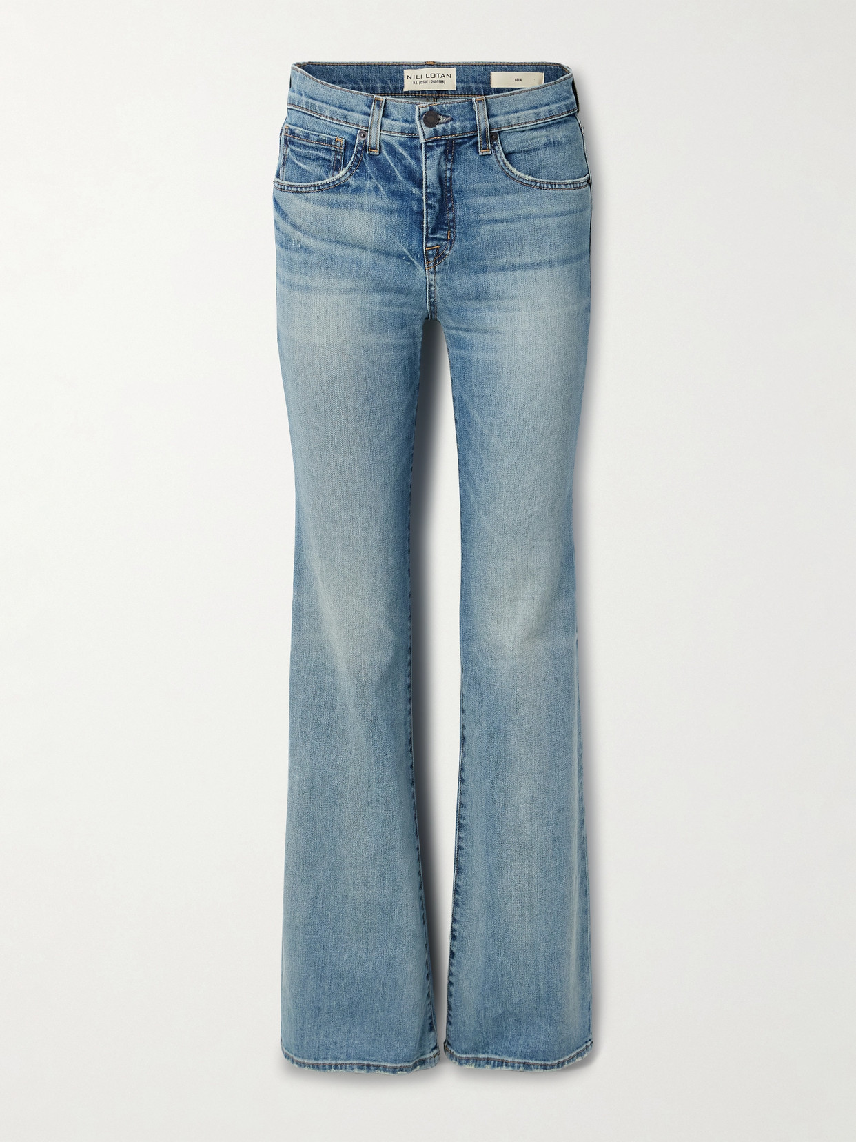 Nili Lotan Celia High-rise Straight-leg Jeans In Blue