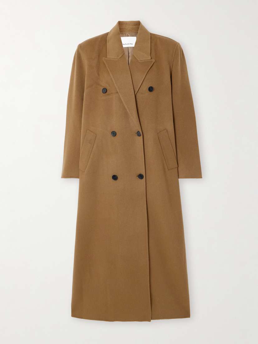 The Frankie Shop Gaia Double-breasted Wool-blend Coat