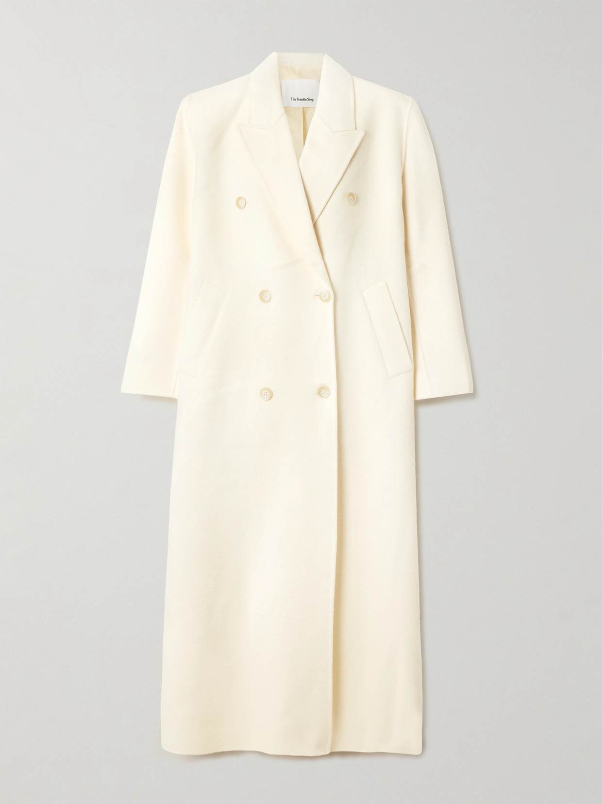 The Frankie Shop - Gaia Double-breasted Wool-blend Coat - Ivory