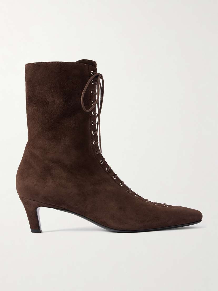 TOTEME Lace-up Suede Boots