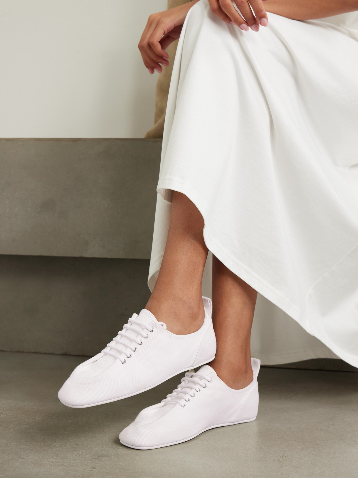 Recycled Cotton-Twill Sneakers
