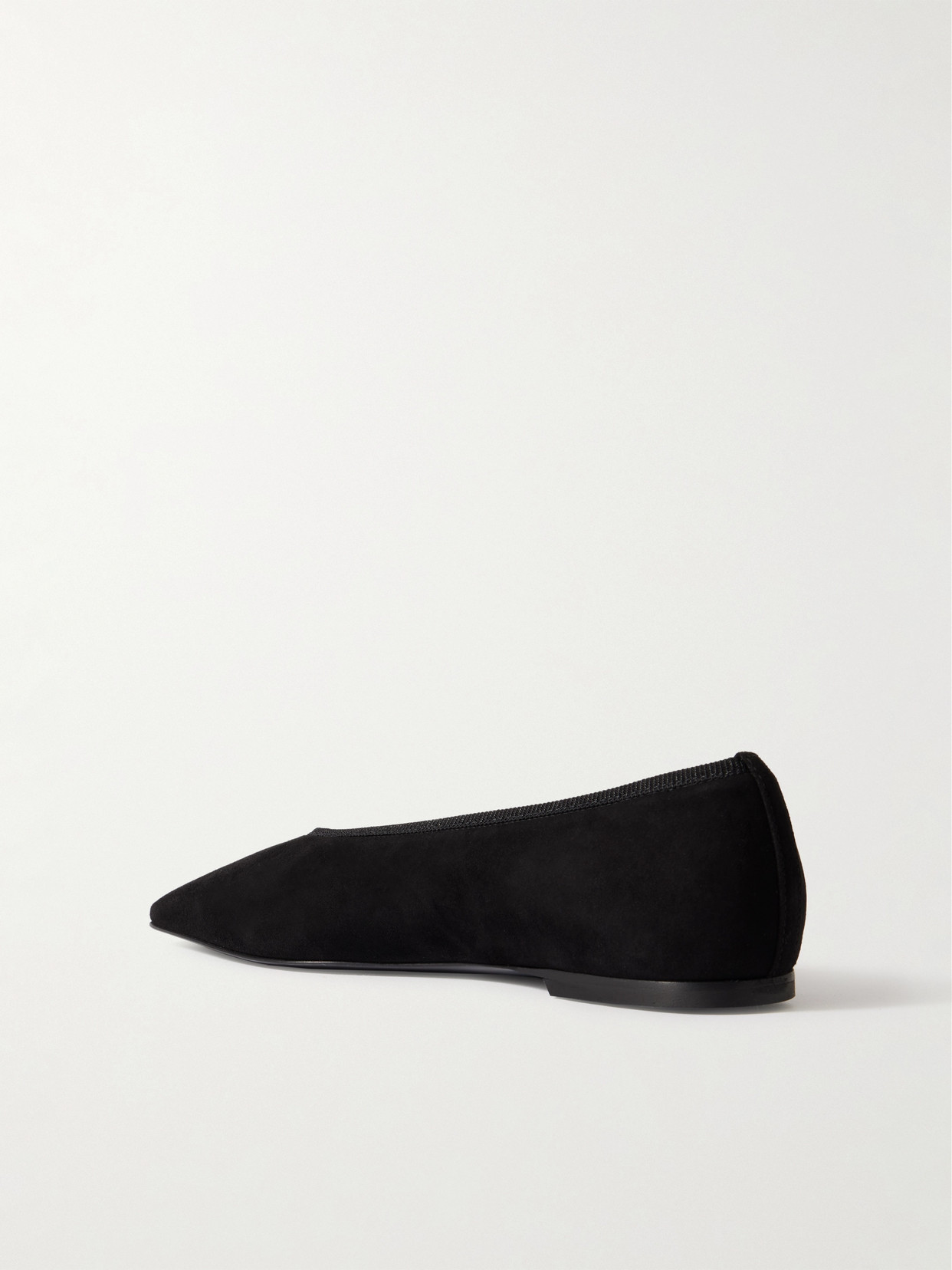 Totême Toteme Minimalist Velvet Ballerinas Shoes In Black