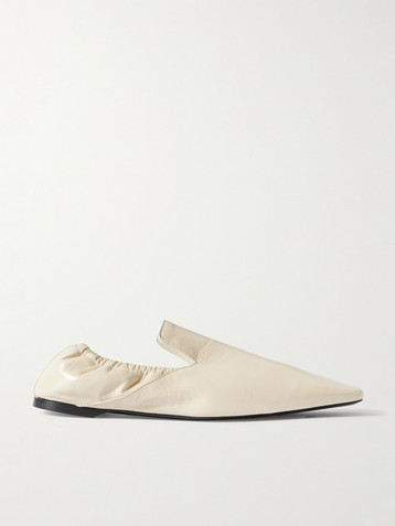 TOTEME Gathered leather loafers