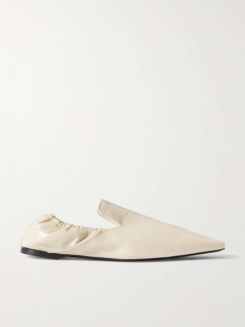 Toteme — Gathered leather loafers