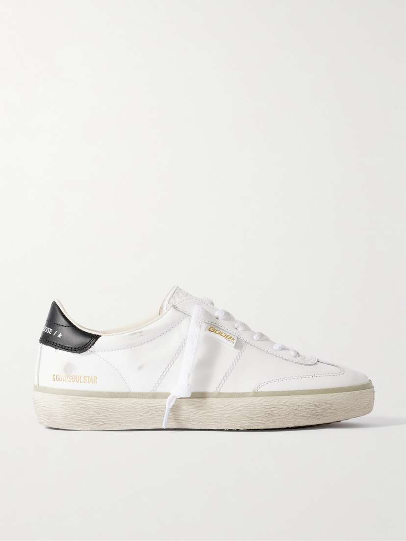 Golden Goose Soul-star Distressed Leather Sneakers