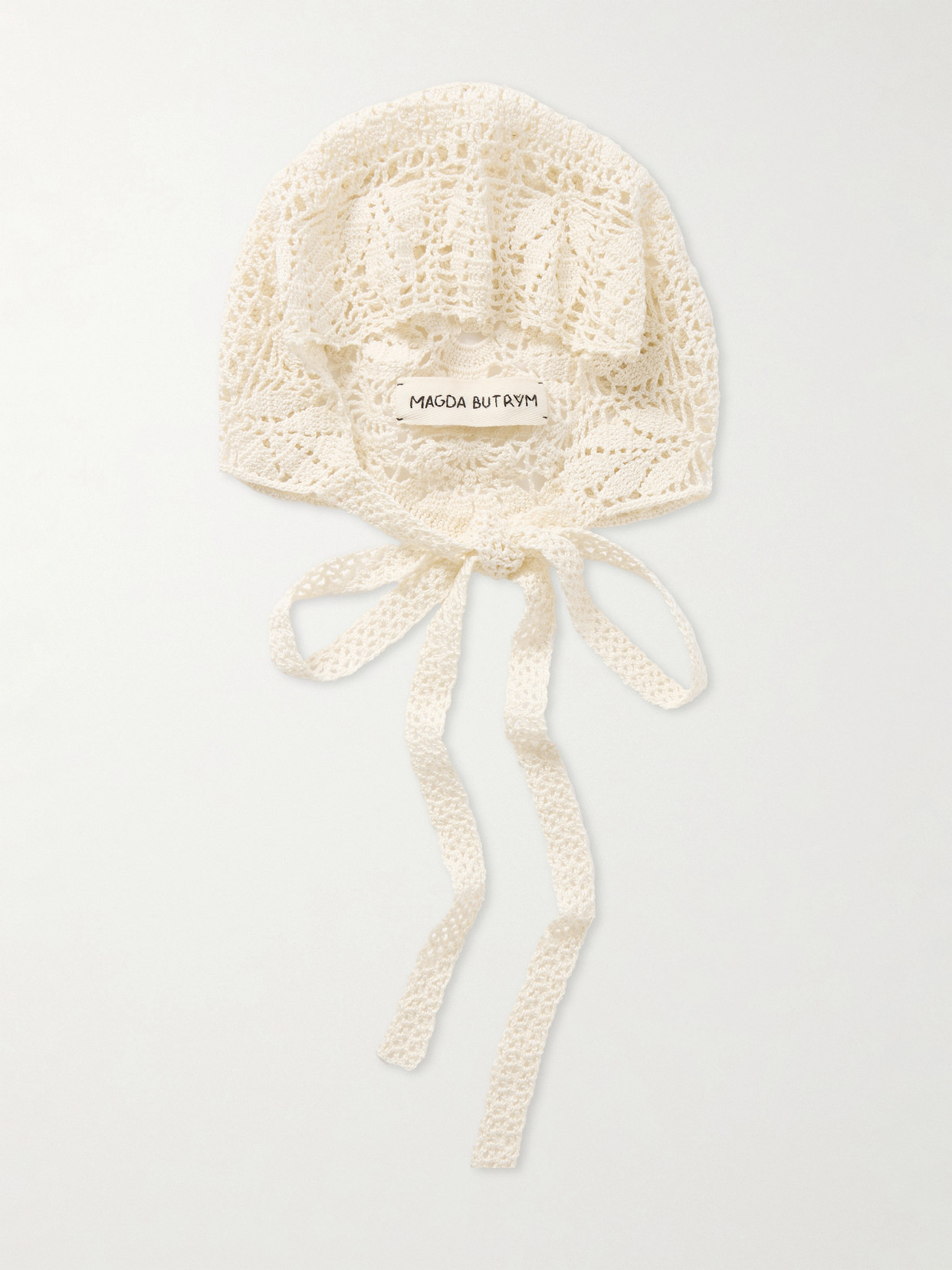 Magda Butrym Crocheted Cotton Hat In Cream
