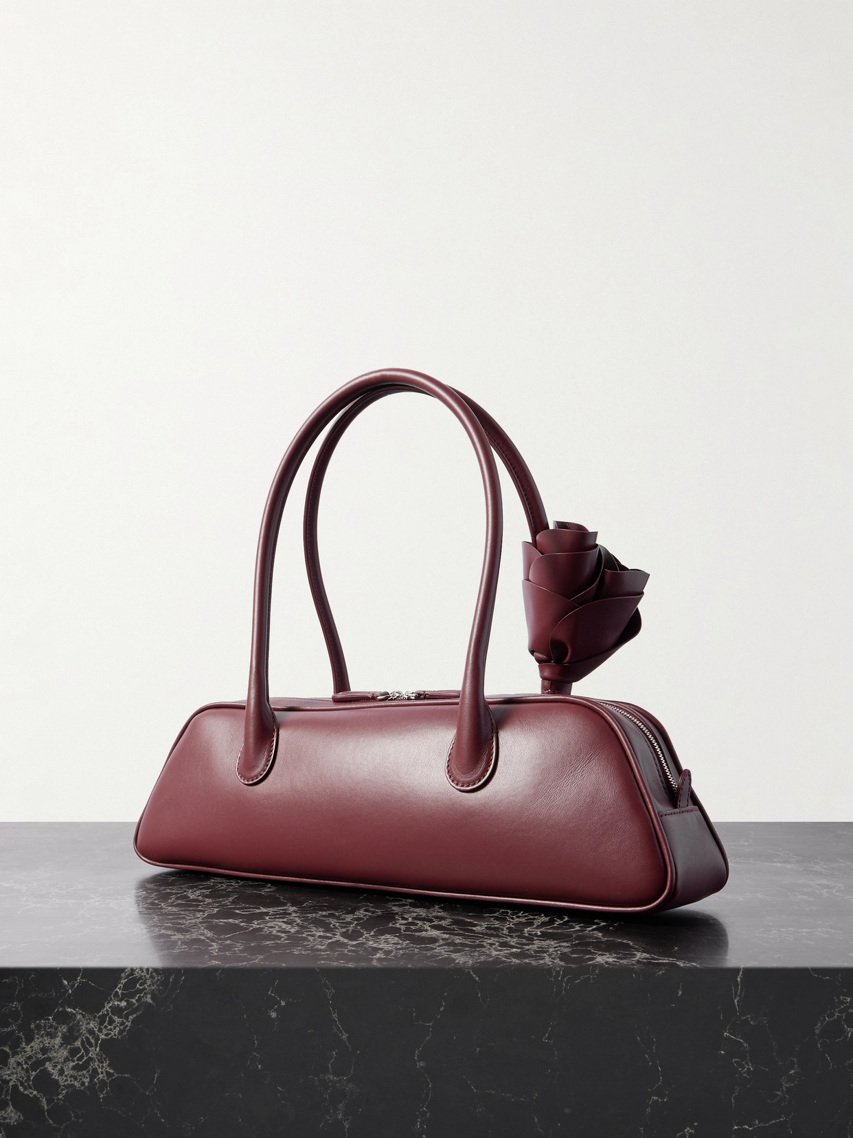 Magda Butrym Brigitte Leather Shoulder Bag In Burgundy