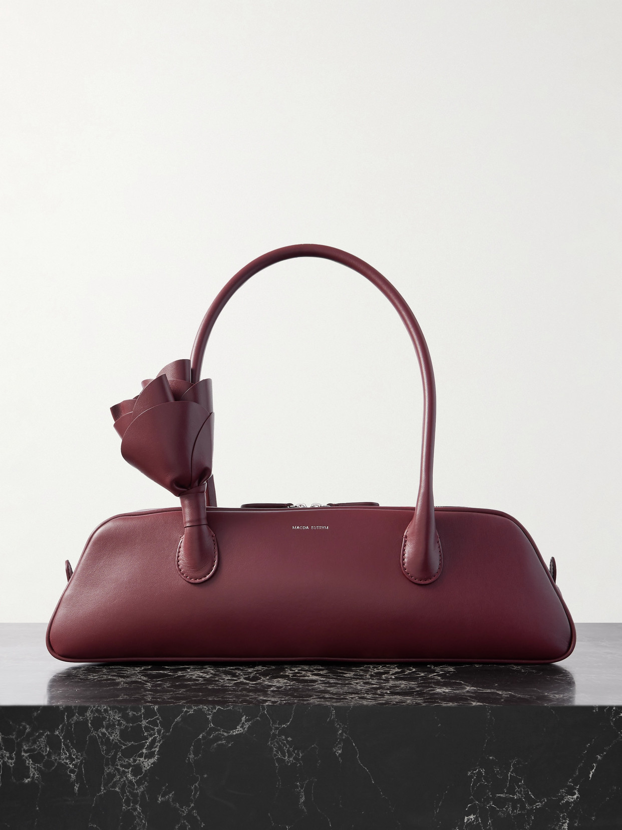 Magda Butrym Brigitte Leather Shoulder Bag In Burgundy