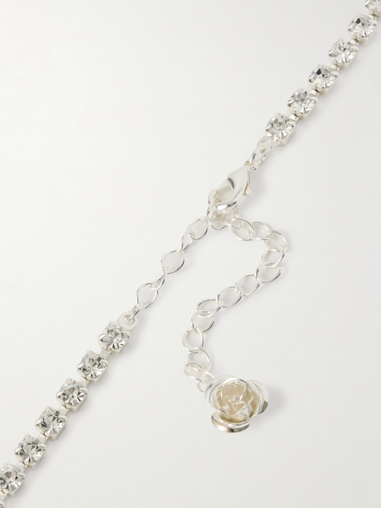 Magda Butrym Silver-tone Crystal Necklace In Silver