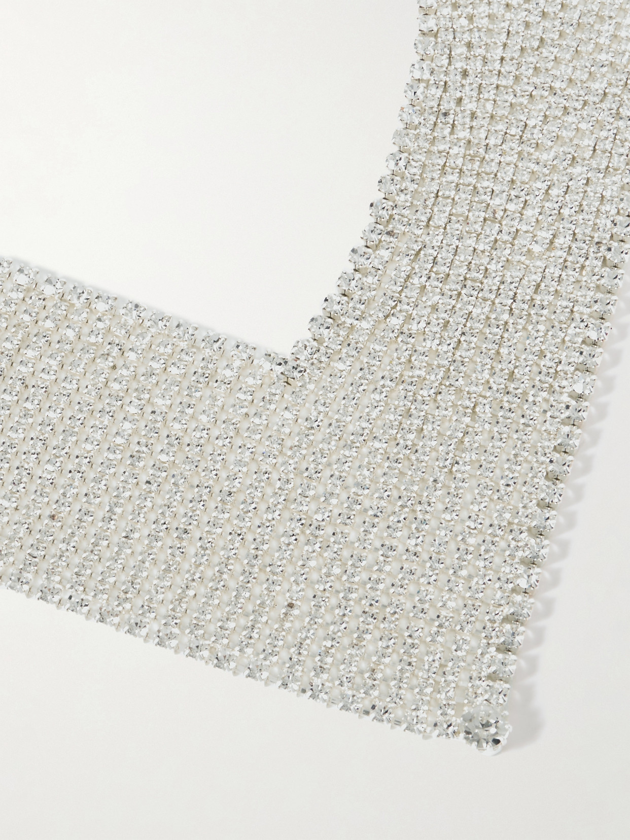 Magda Butrym Silver-tone Crystal Necklace In Silver