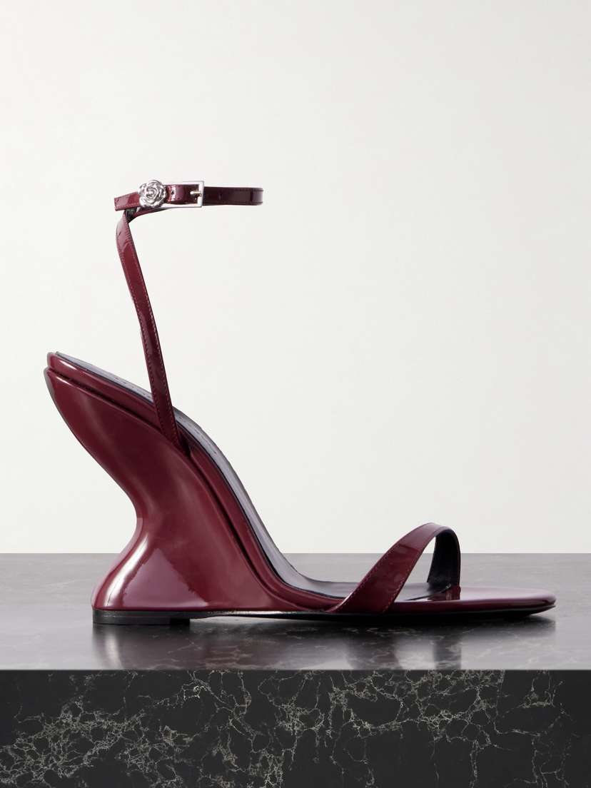 Magda Butrym Patent-leather Wedge Sandals
