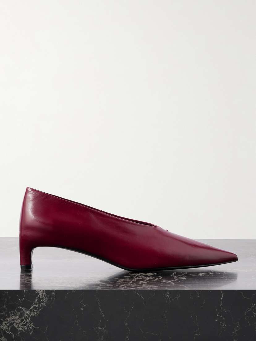 Jil Sander Glossed-leather Pumps