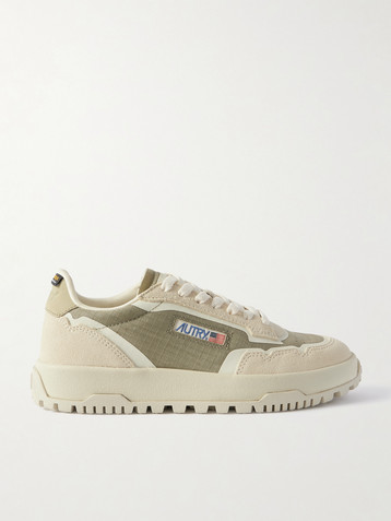 Autry Wildpace leather and suede-trimmed ripstop sneakers