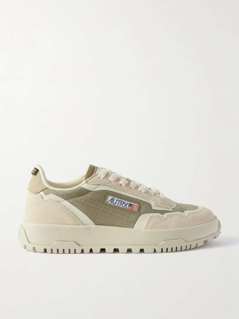 Autry Wildpace Leather And Suede-trimmed Ripstop Sneakers