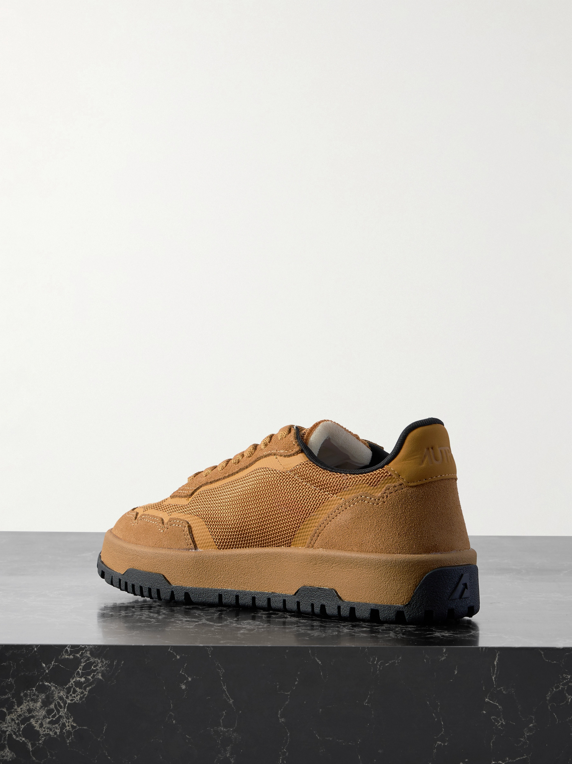 Autry Wildpace suede-trimmed mesh sneakers