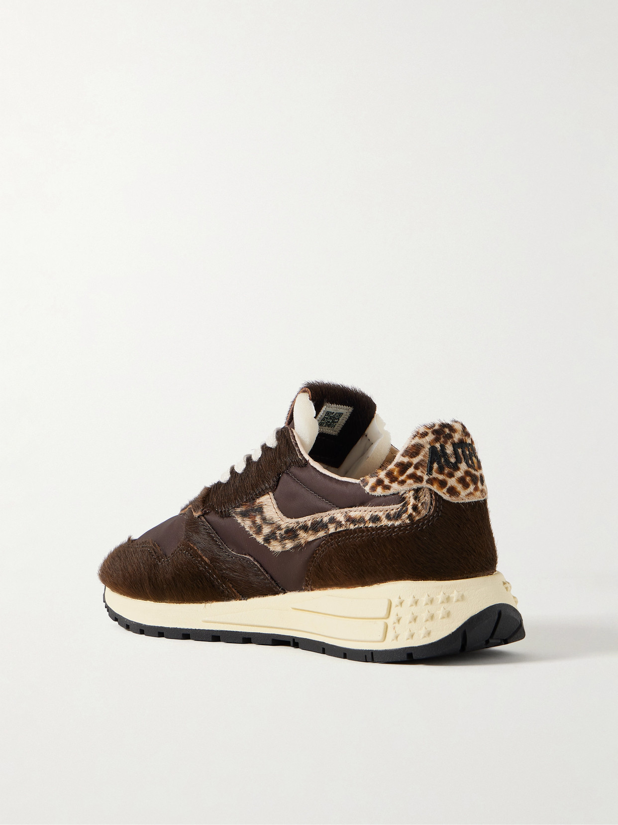 Autry Reelwind Low Leopard-print Calf Hair And Shell Sneakers In Animal Print