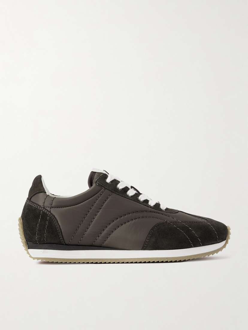 Toteme — The Sport suede and shell sneakers