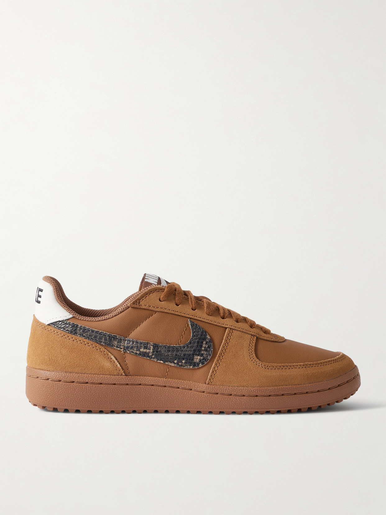 Nike - Field General Suede-trimmed Snake-effect Leather Sneakers - Tan