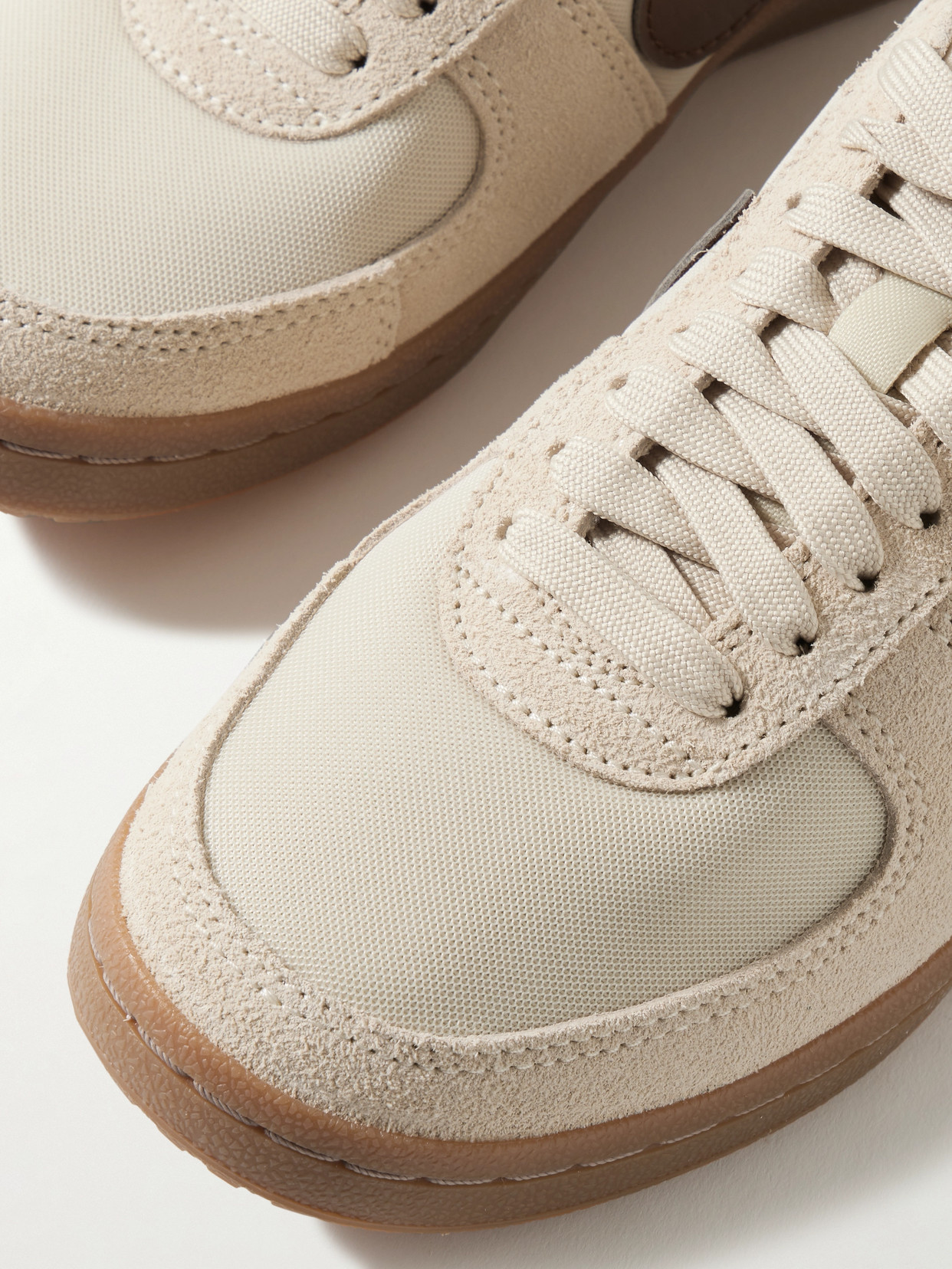 NIKE FIELD GENERAL LEATHER-TRIMMED SUEDE AND CANVAS SNEAKERS