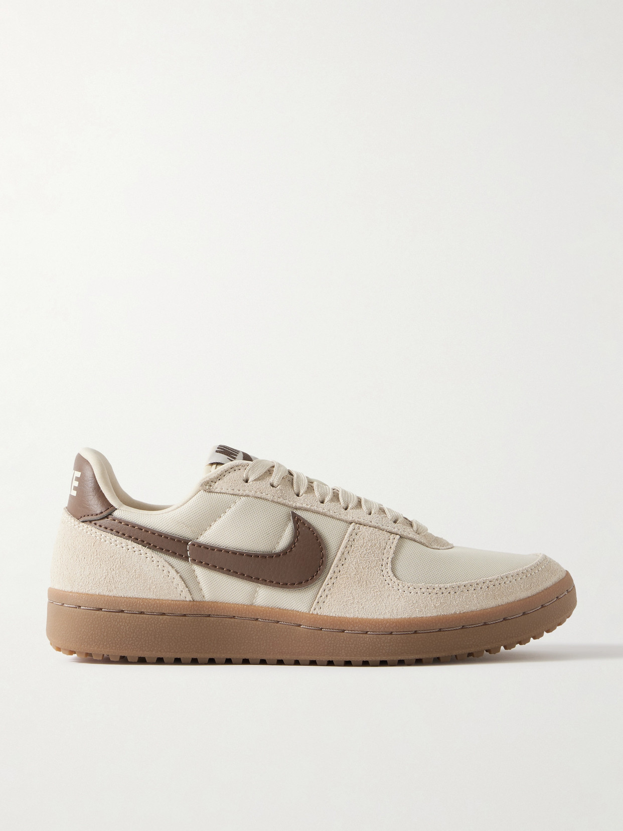 Nike Field General Leather-trimmed Suede And Canvas Sneakers In Neutrals