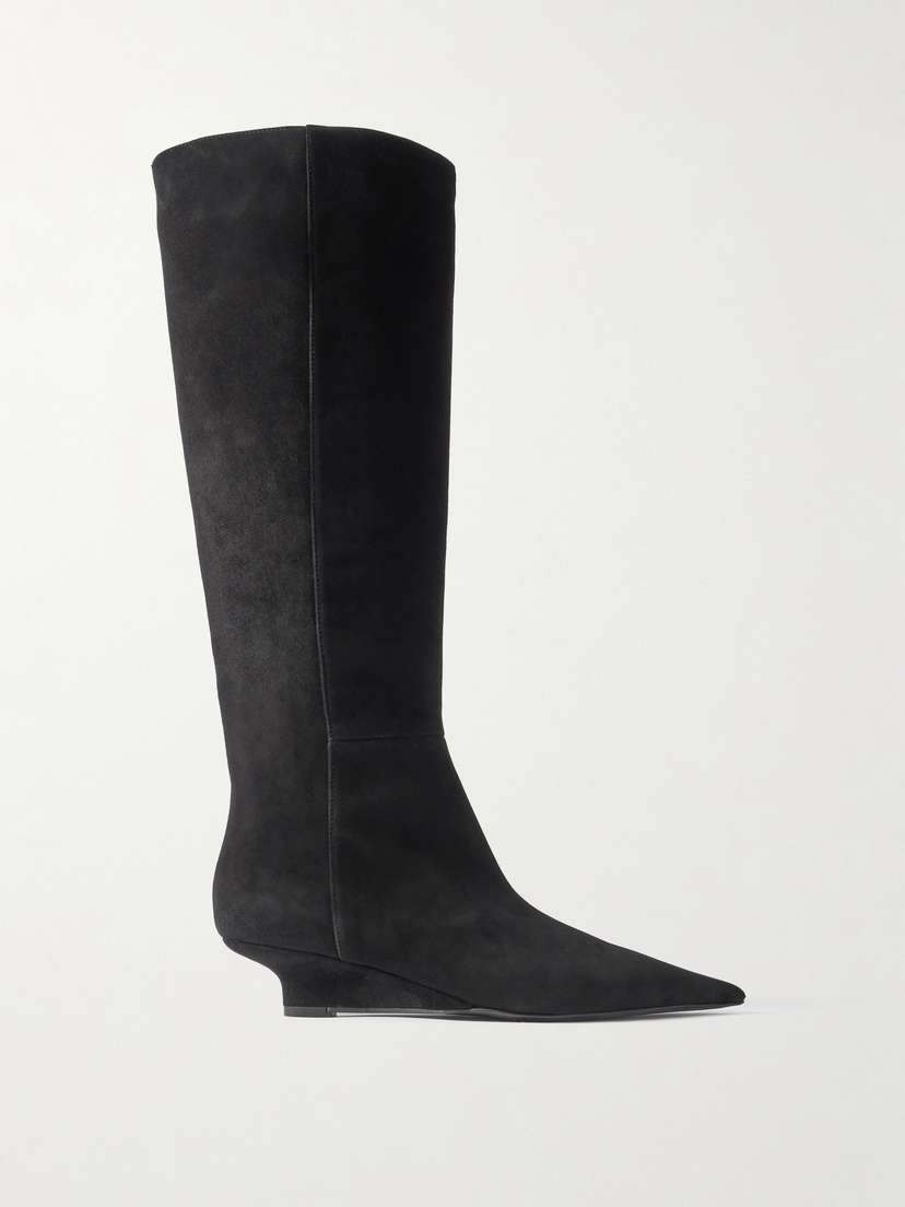 TOTEME Sharp Suede Knee Boots