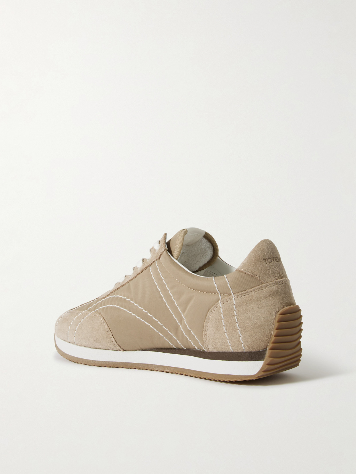 Totême Toteme Nylon Low-top Sneakers In Ecru