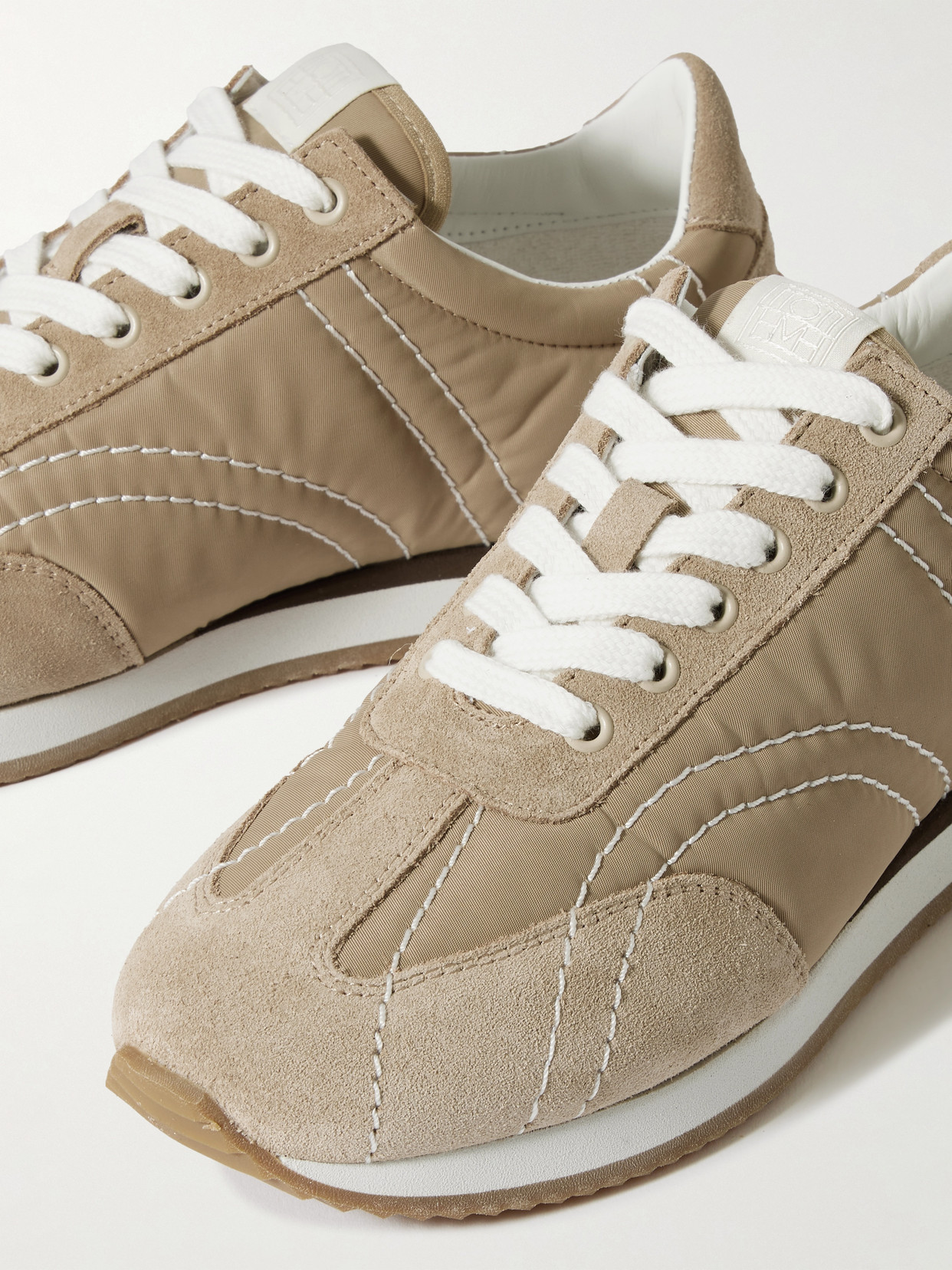 Totême Toteme Nylon Low-top Sneakers In Ecru