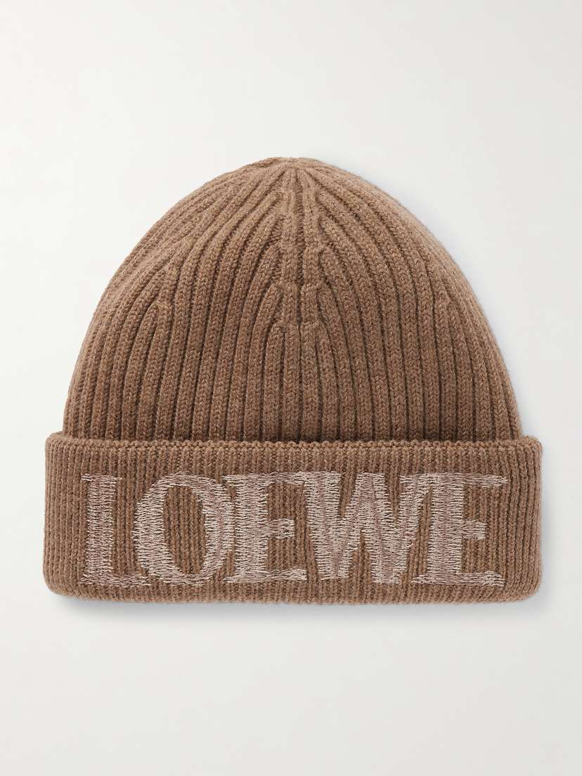 Loewe Embroidered Wool Beanie