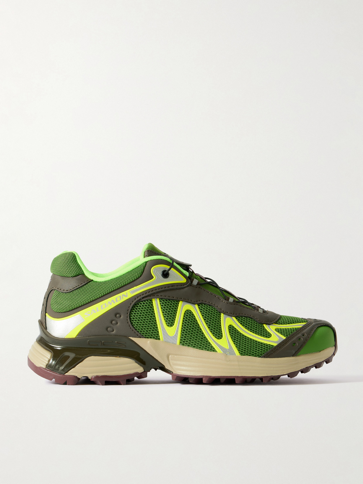 Salomon - Xt-whisper Rubber-trimmed Mesh Sneakers - Dark green