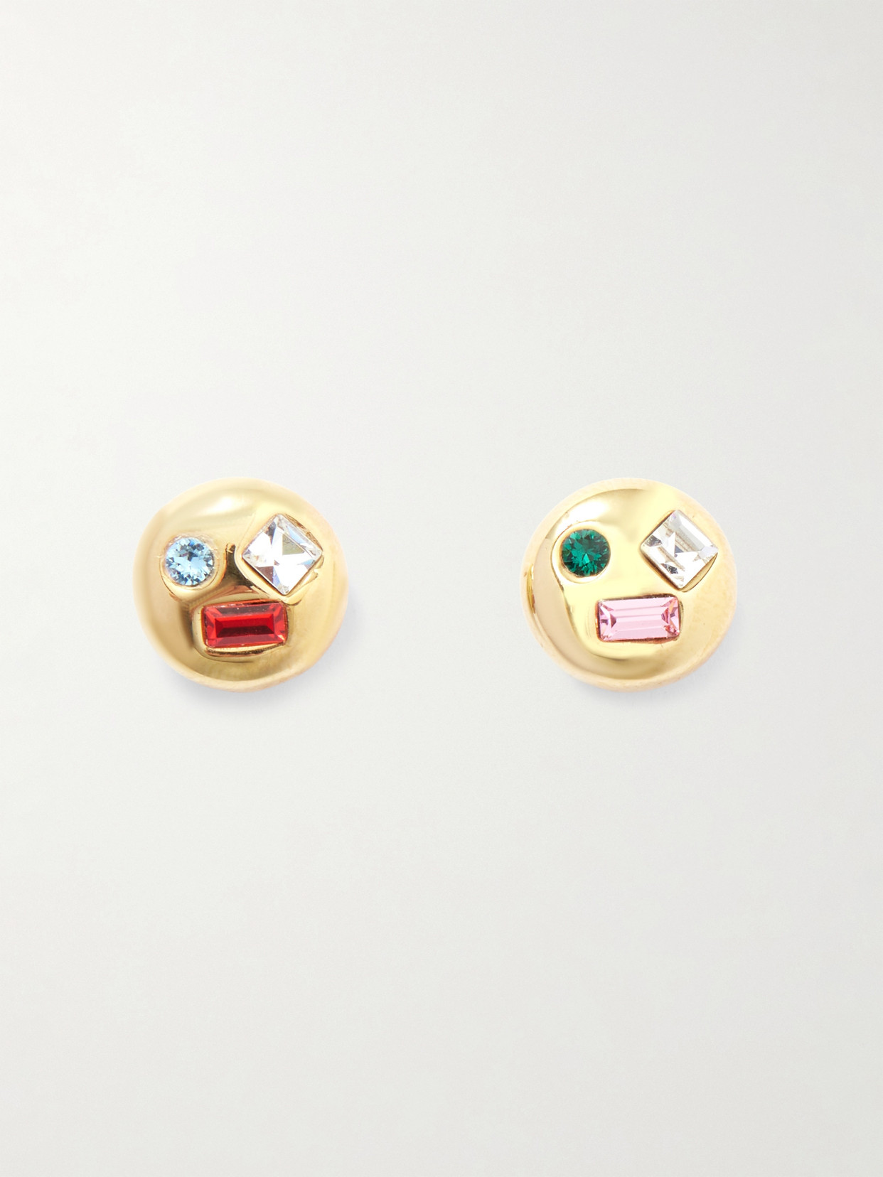 Loewe Pebble Wink Gold-tone Crystal Earrings