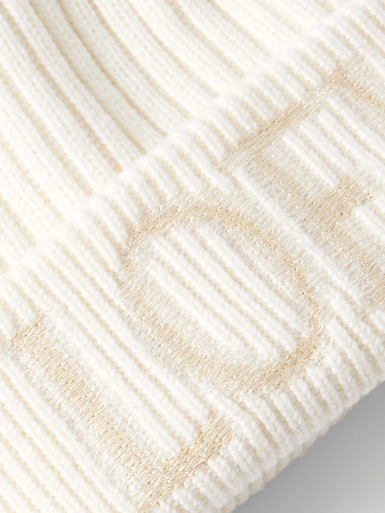 Loewe Embroidered Wool Beanie In White