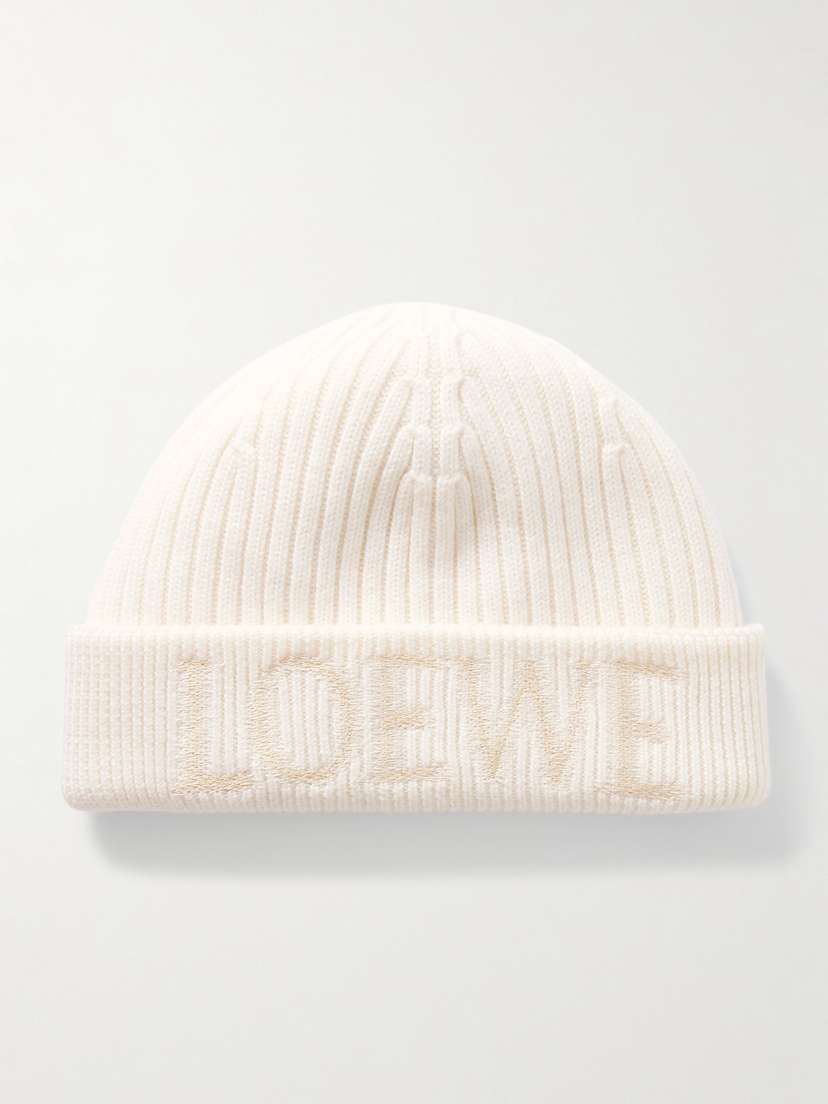 Loewe Embroidered Wool Beanie