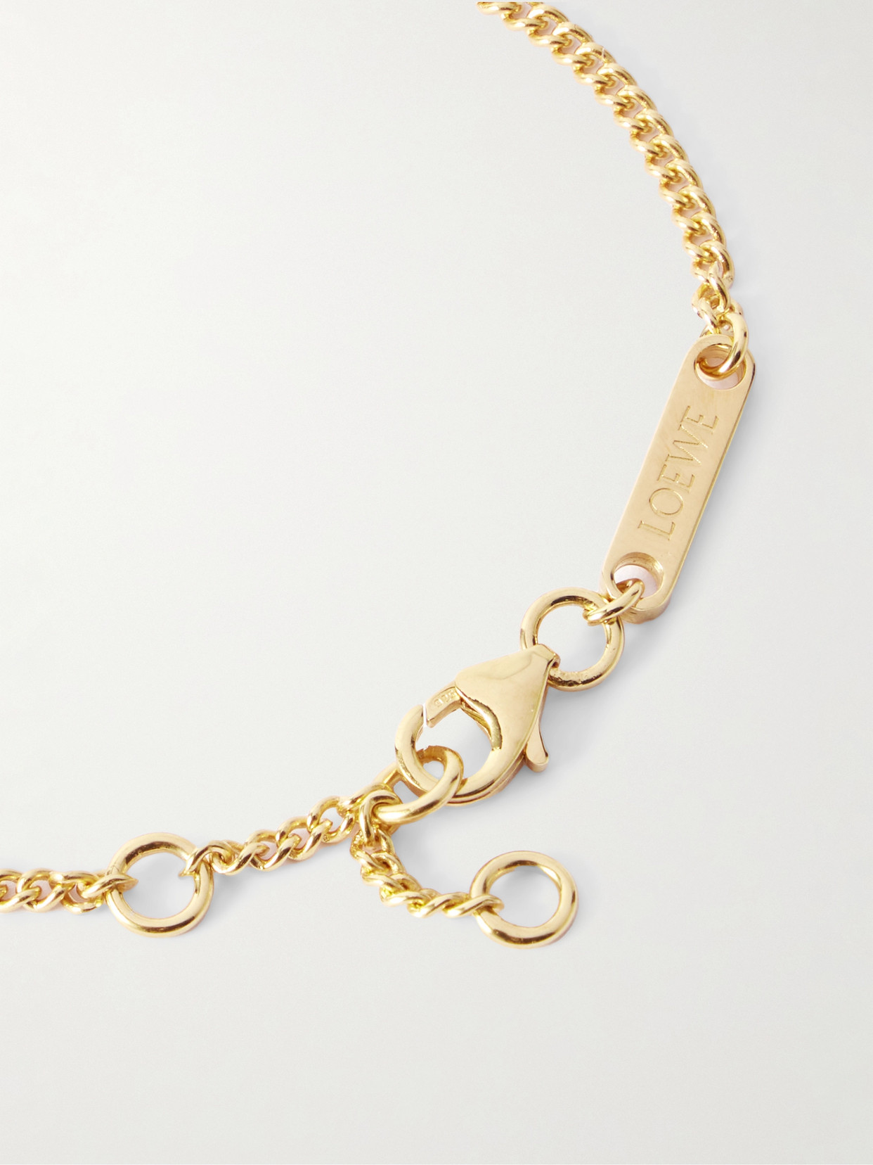 Loewe Anagram Pebble Gold-plated Silver Bracelet In Gold