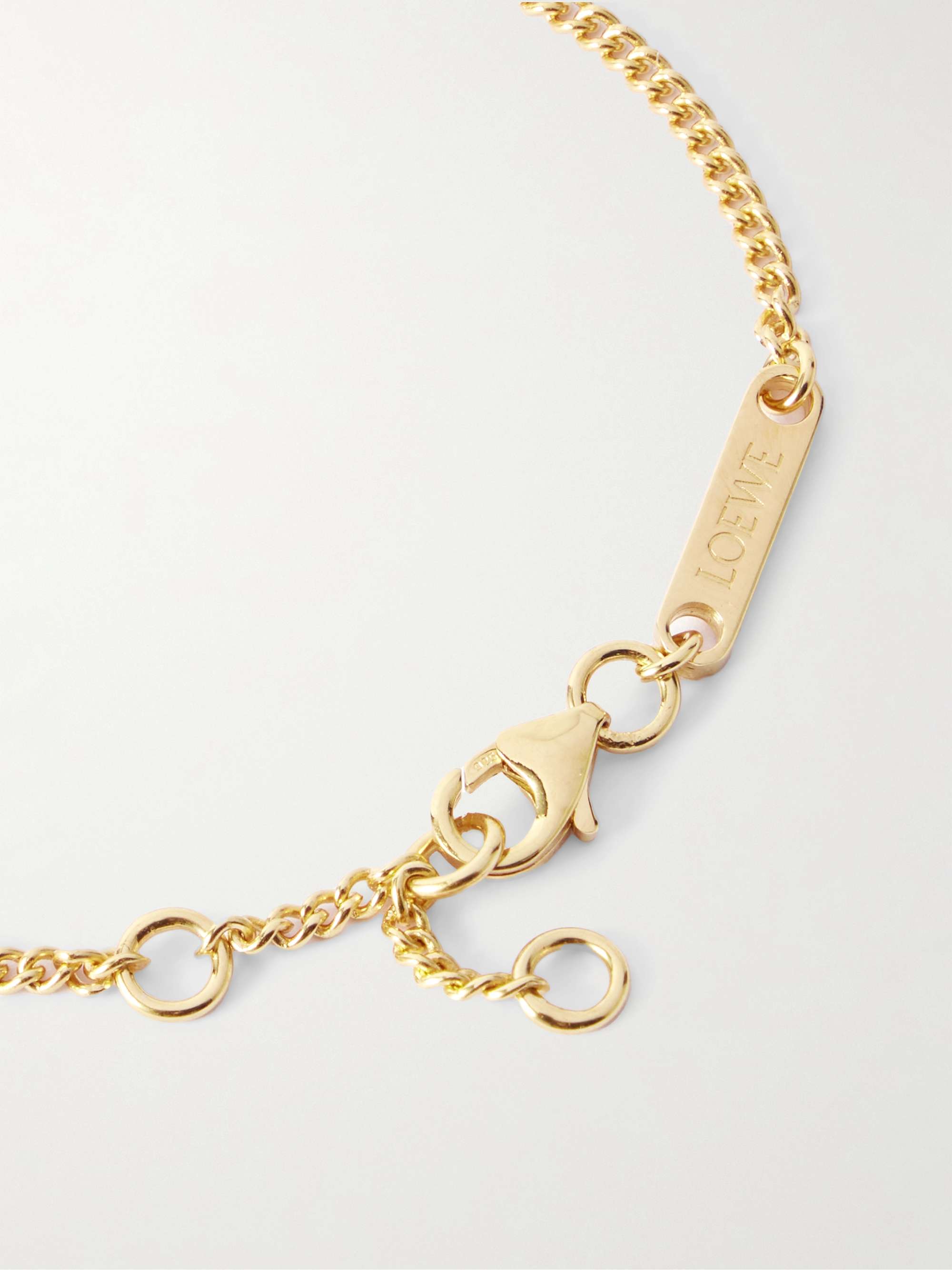 LOEWE Anagram Pebble gold-plated silver bracelet | NET-A-PORTER