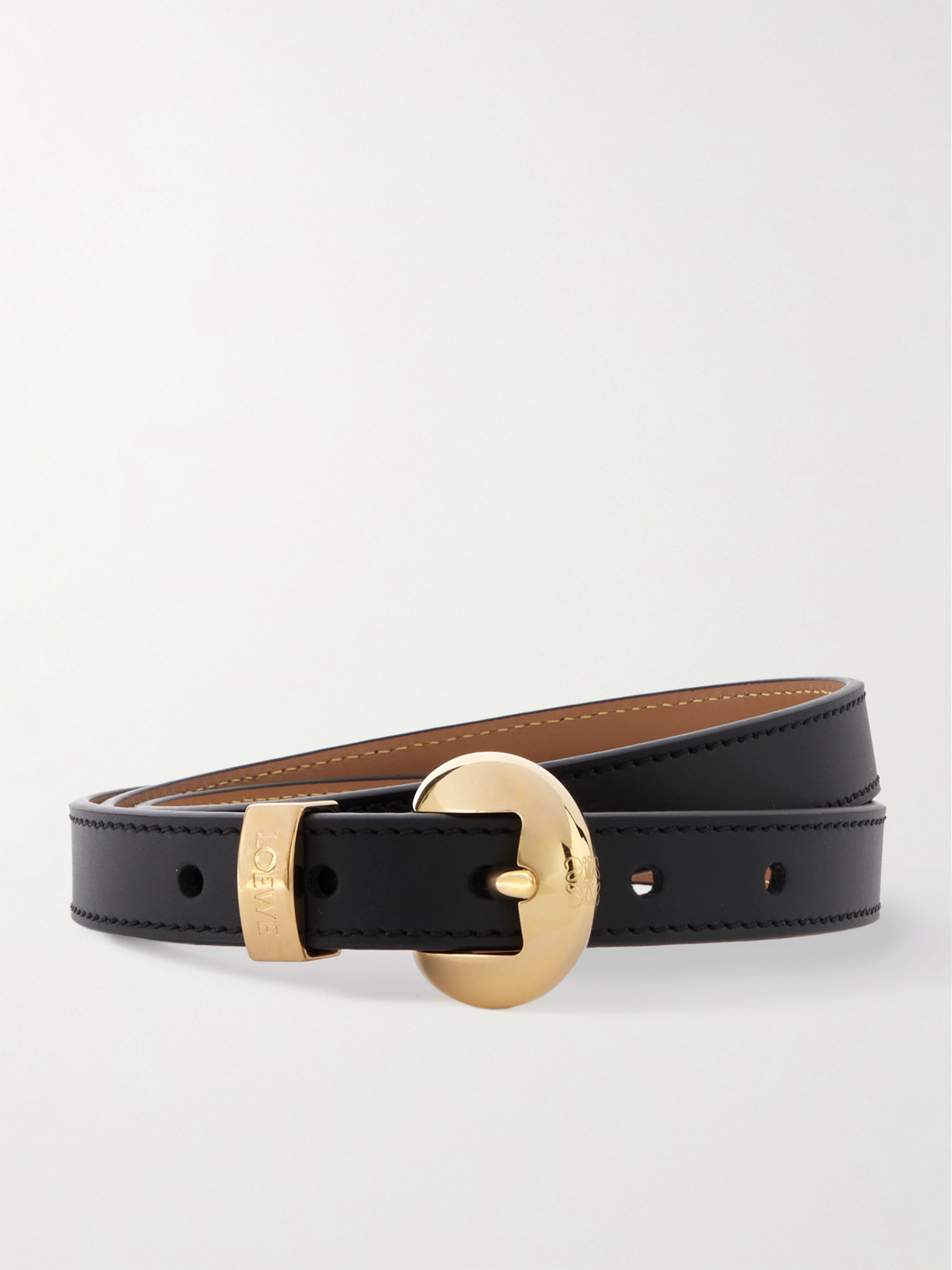 LOEWE - Pebble Leather Belt - Black