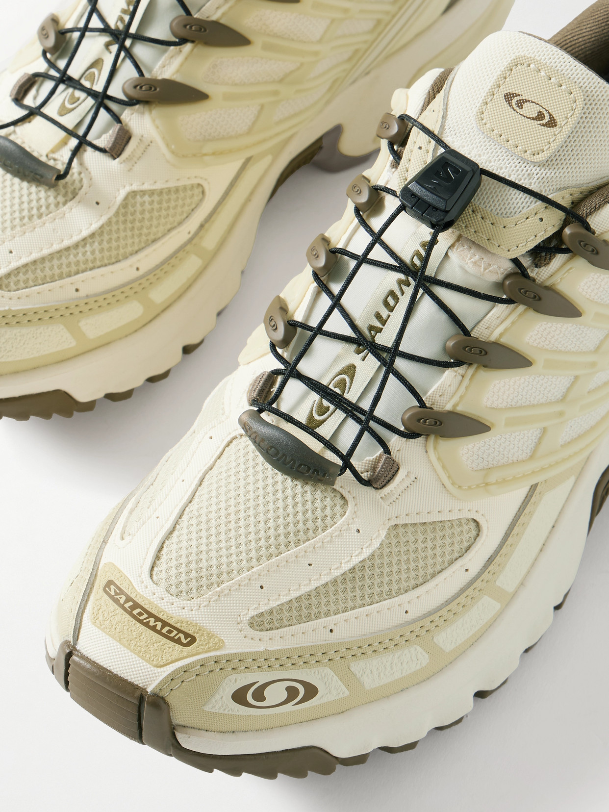 Salomon Acs Pro Gtx Rubber-trimmed Gore-tex Sneakers In Off-white