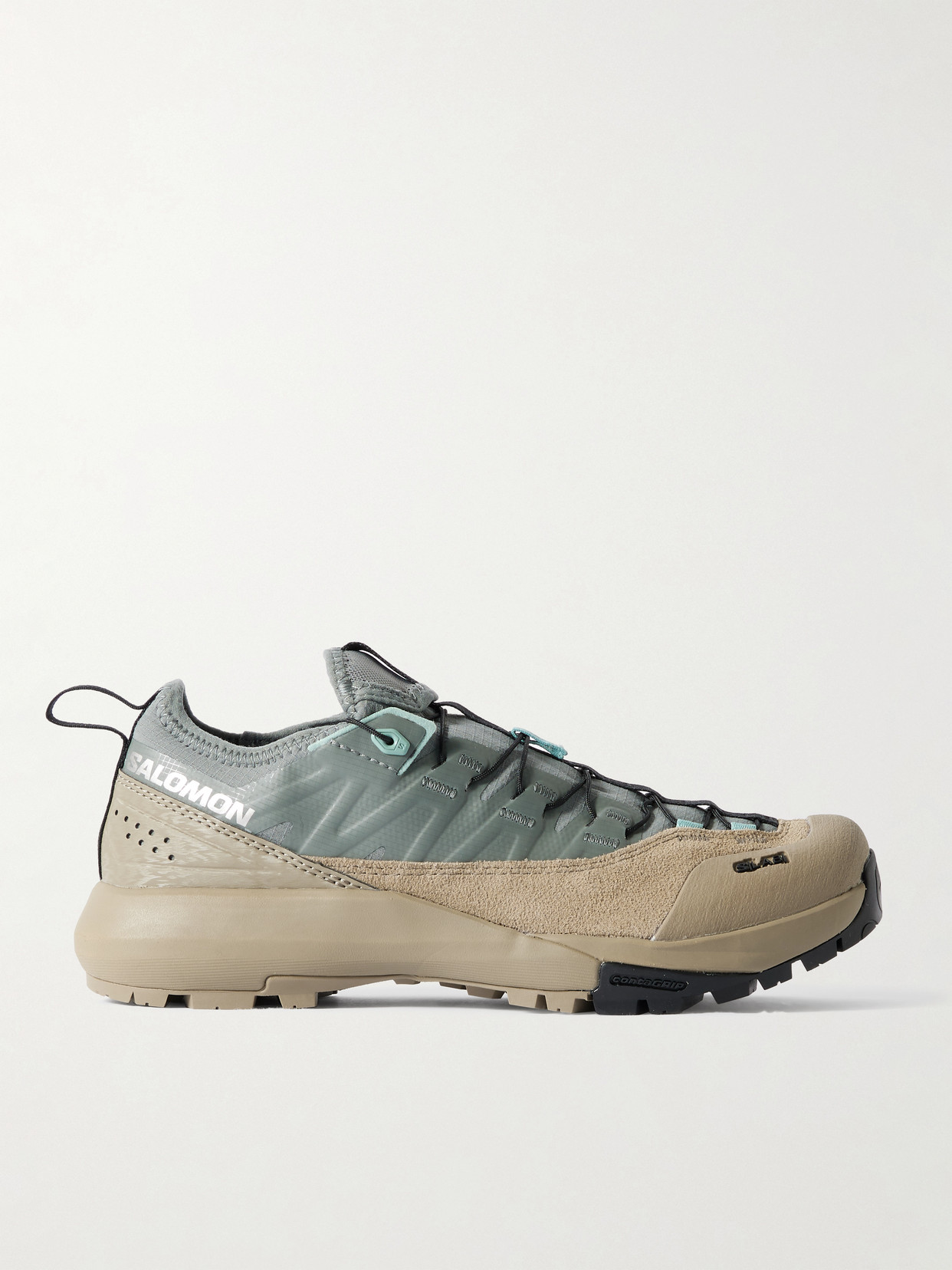 Salomon - Alpinway Advanced Suede And Rubber-trimmed Ripstop Sneakers - Beige