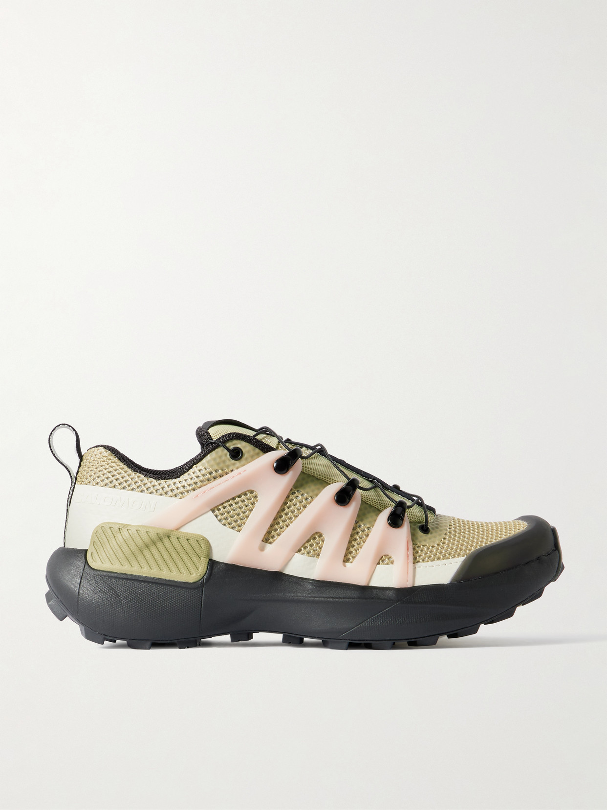 Salomon - Genesis Advanced Rubber-trimmed Mesh Sneakers - Army green