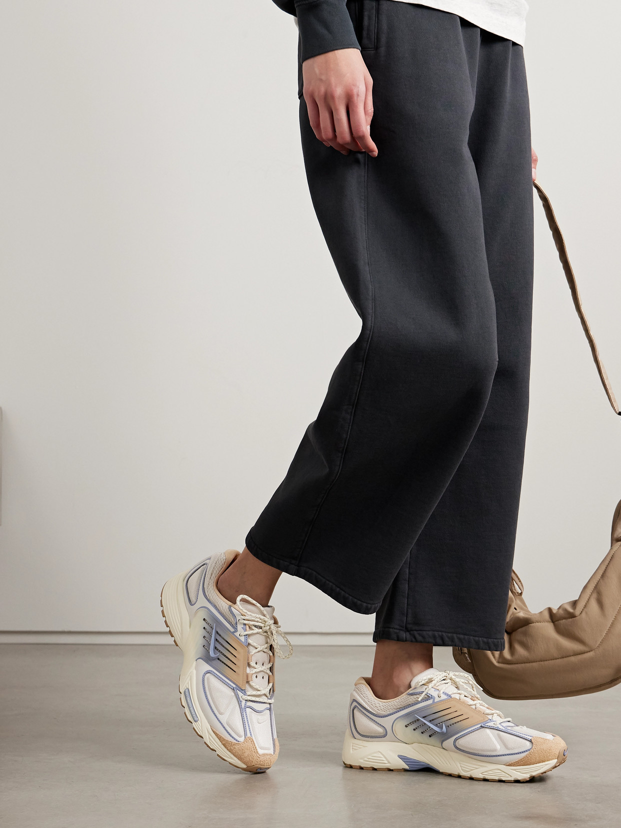 Nike Air Pegasus Wave Suede And Rubber-trimmed Mesh Sneakers In Off-white