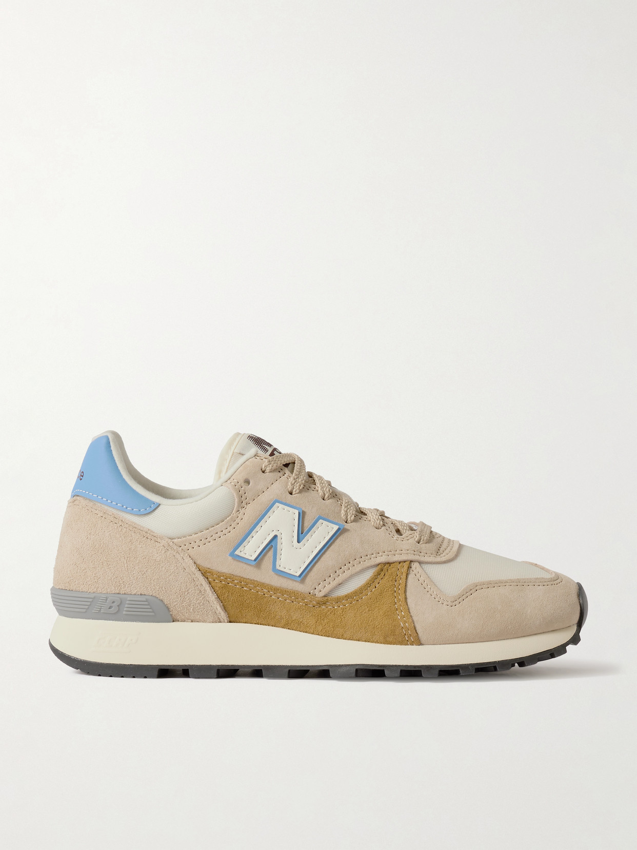 New Balance - 475 Leather-trimmed Mesh And Suede Sneakers - Beige