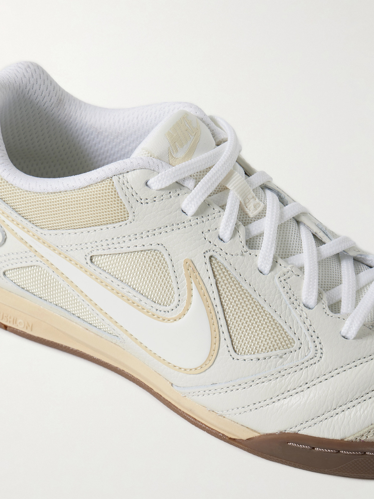 NIKE GATO SUEDE-TRIMMED MESH AND LEATHER SNEAKERS