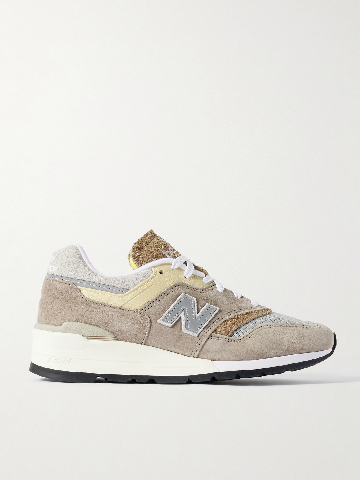 New Balance 997 Leather And Mesh-trimmed Suede Sneakers In Neutrals