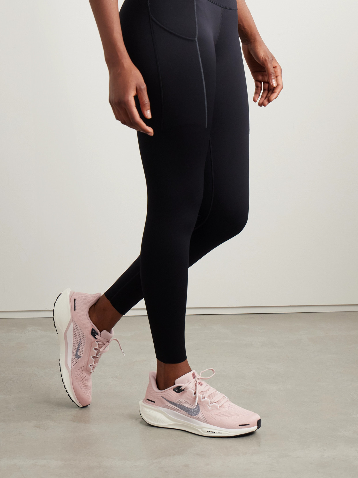Nike Air Zoom Pegasus 41 Prm Glitter-trimmed Mesh Sneakers In Pink