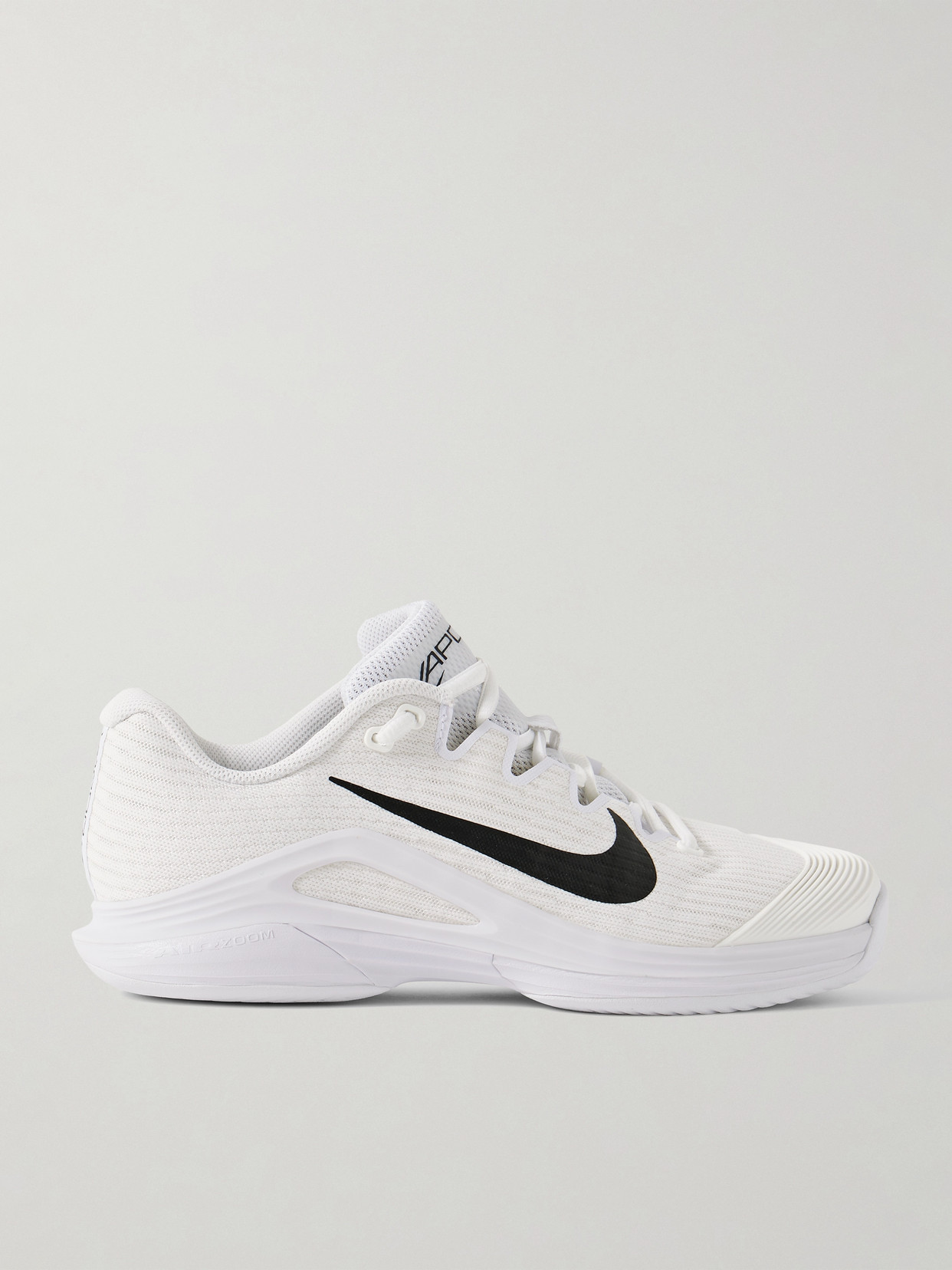 Nike Vapor 12 Rubber-trimmed Mesh Sneakers In White