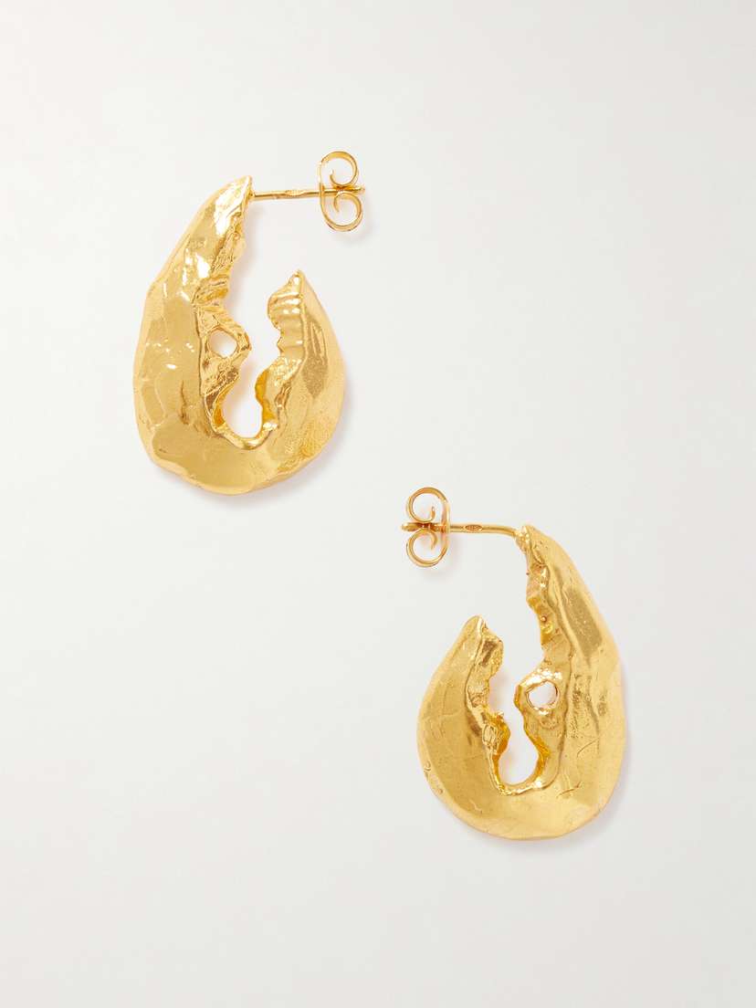 Alighieri The Gilded Crustacean Recycled Gold-plated Hoop Earrings