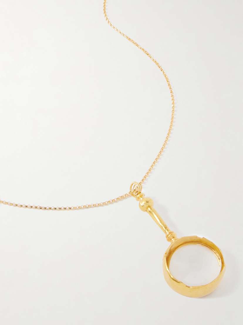 Alighieri The Poet's Lens Recycled Gold-plated Necklace