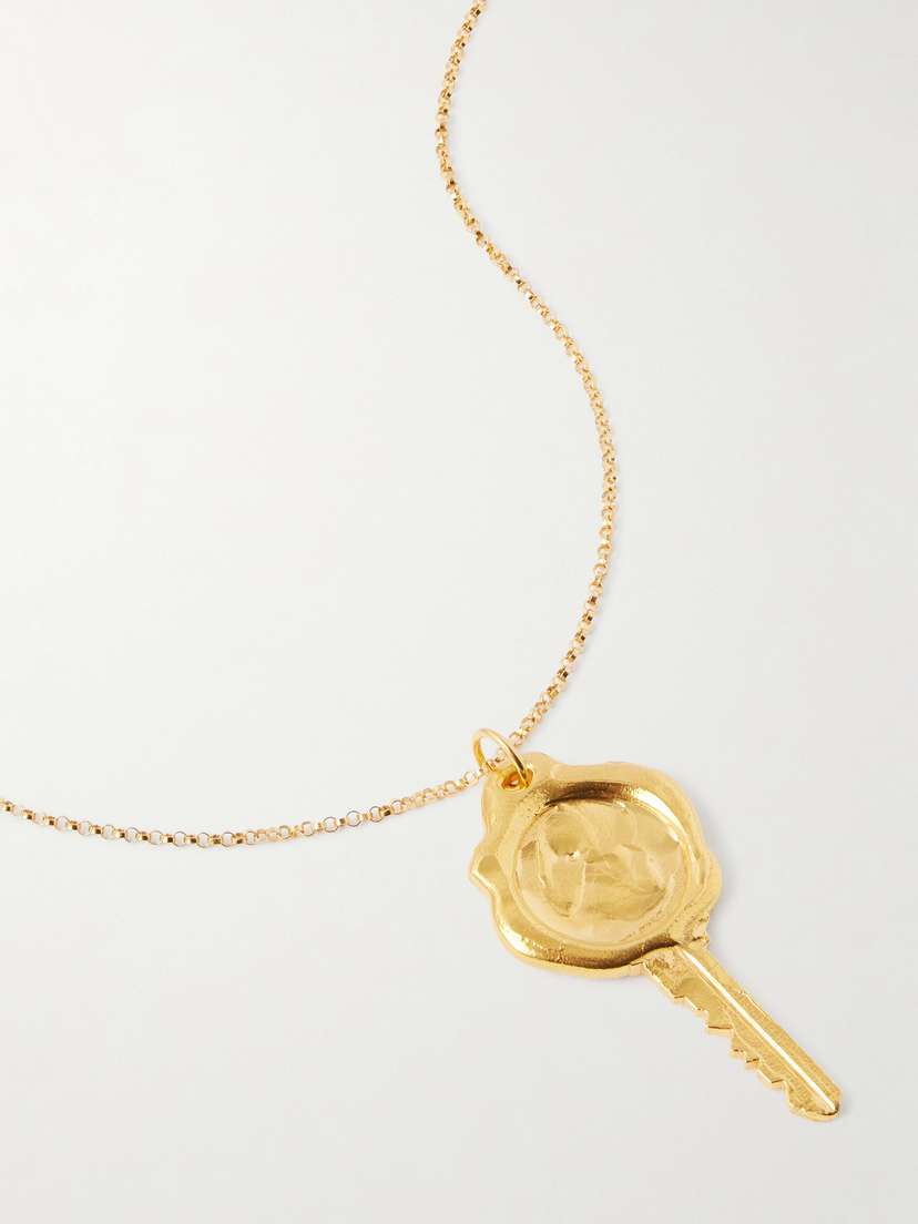 Alighieri The Key To The Library Recycled Gold-plated Necklace