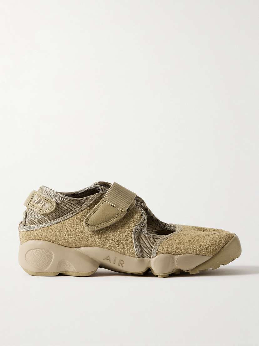 Nike Air Rift Split-toe Brushed-suede And Mesh Sneakers